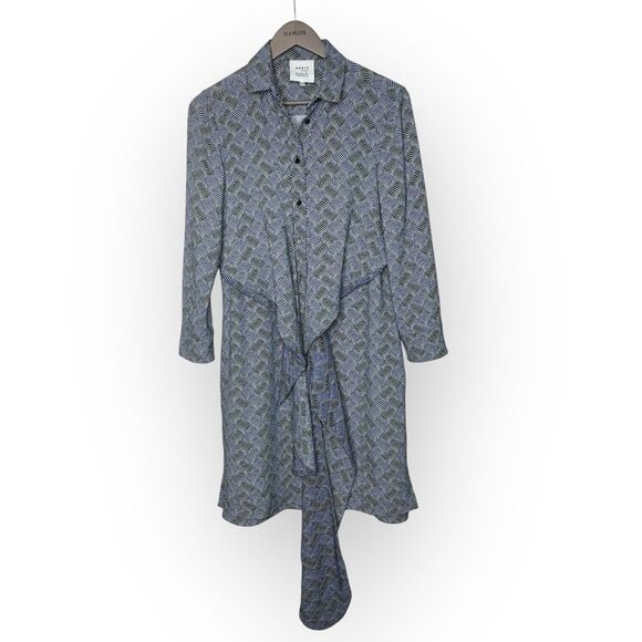 Akris Punto Marla Abstract Diamond Print Long Sleeve Dress Size US 6 - Picture 2 of 8